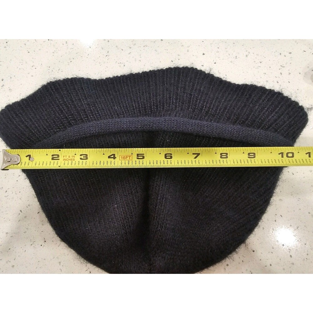 Vintage ARIS Made In USA Acrylic Blend Black Winter Hat Brimmed - Picture 4 of 6